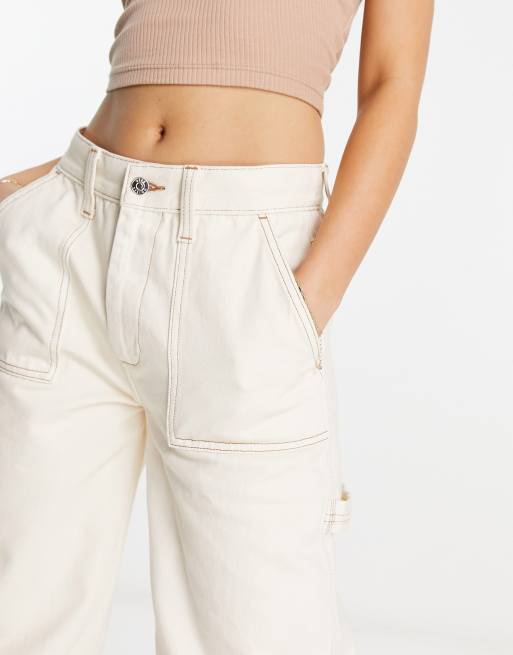 Cargo Pants with Frosted Chain - Off White