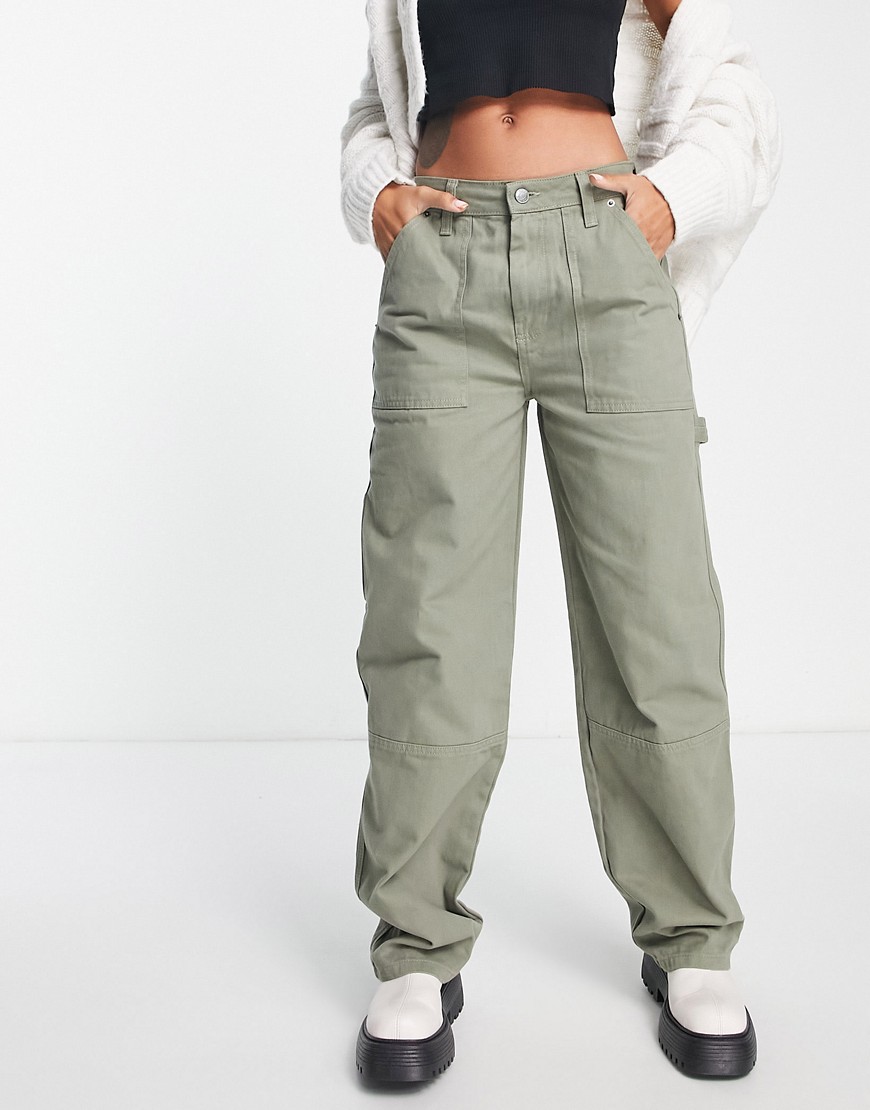 ASOS DESIGN cargo jeans in khaki-Green