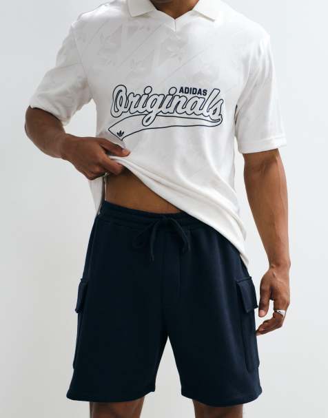 ASOS DESIGN cargo jersey shorts in navy