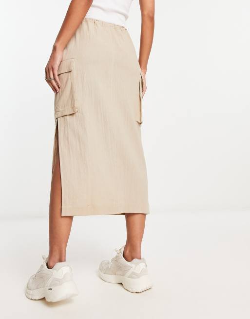Asos midi skirt zip up sale