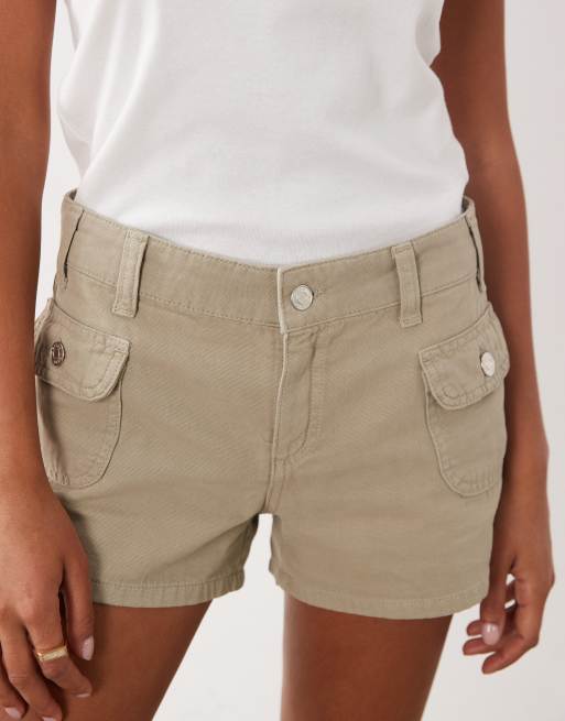 ASOS DESIGN cargo mini shorts in khaki, 3 of 5