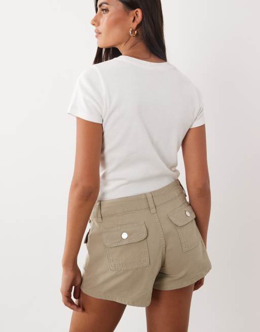 ASOS DESIGN cargo mini shorts in khaki, 5 of 5