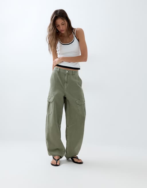 ASOS DESIGN cargo pants in soft khaki