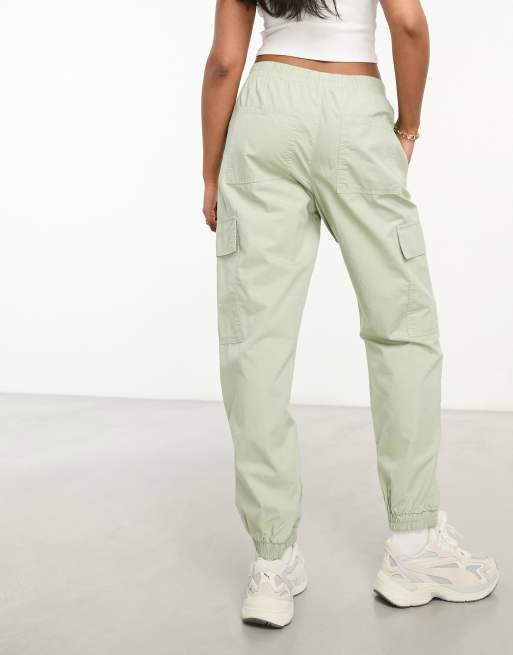 ALWAYS Women's Super Soft Casual Cargo Jogger Pants Brown L 