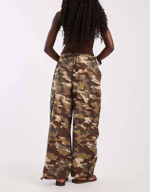 ASOS DESIGN cargo pants with tie and pocket detail in camo print, 5 of 5