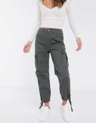 ASOS DESIGN cargo pants with utility pocket in khaki | ASOS