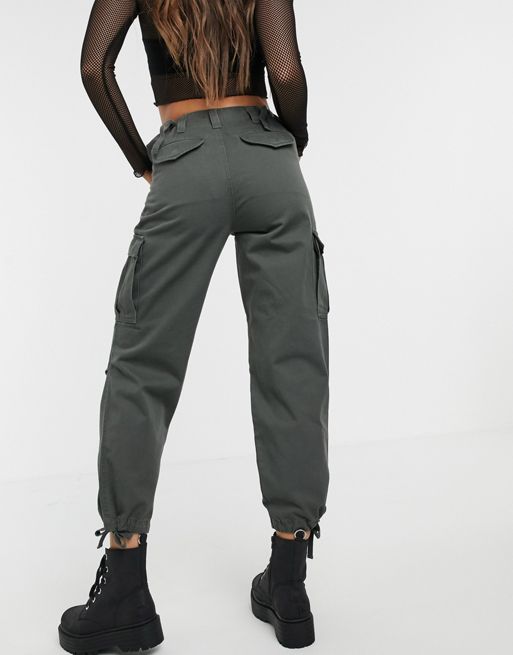 ASOS DESIGN slim cargo pants with 3D pockets and pin tucks