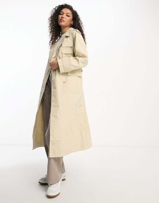 trench cargo design coat - ロングコート