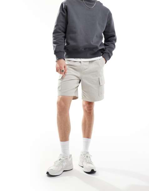 ASOS DESIGN cargo short in stone - view 1