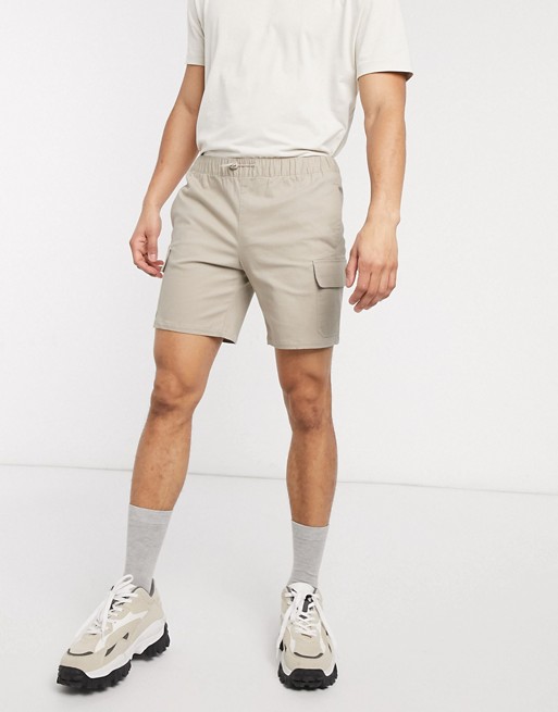 ASOS DESIGN cargo shorts in beige