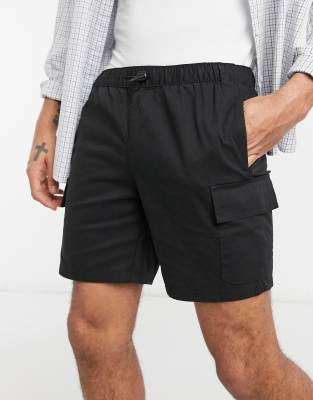 black cargo shorts