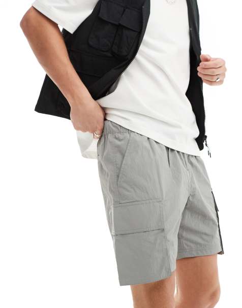 ASOS DESIGN cargo shorts in gray - view 1