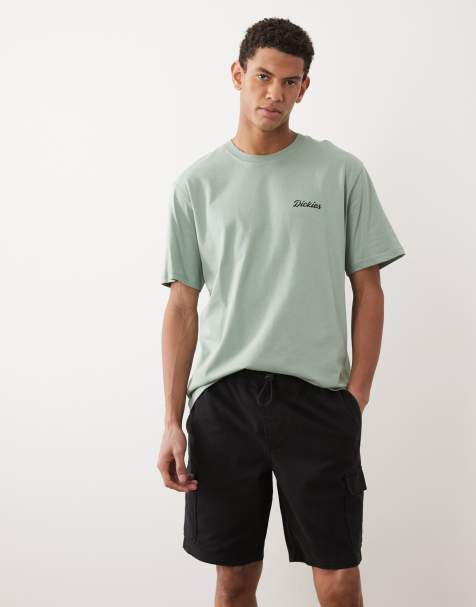 ASOS DESIGN cargo shorts in mid length in black - view 1