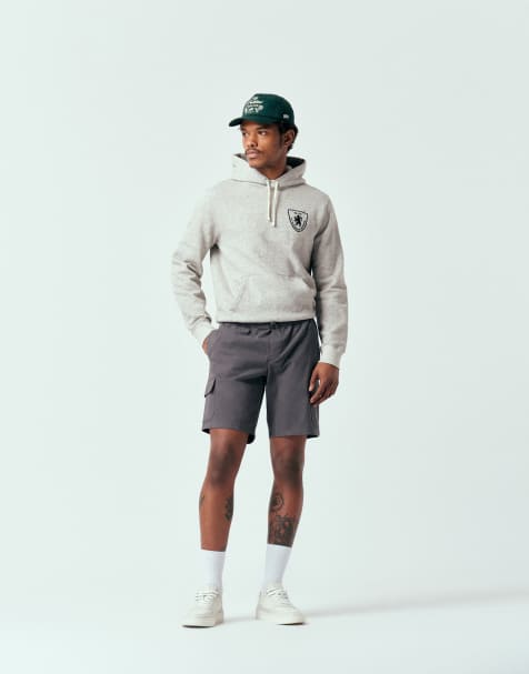 ASOS DESIGN cargo shorts in mid length in gray - view 1