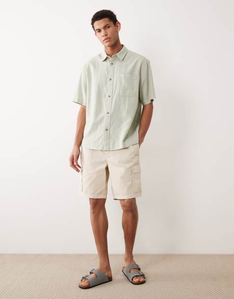 ASOS DESIGN cargo shorts in stone - view 1