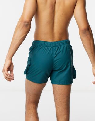teal swim shorts