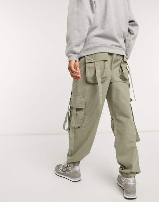 Cargo pants hot sale with straps