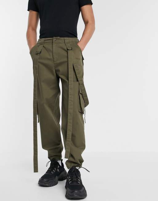 ASOS DESIGN cargo trousers in khaki