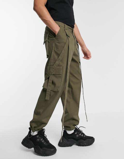 ASOS DESIGN cargo trousers in khaki