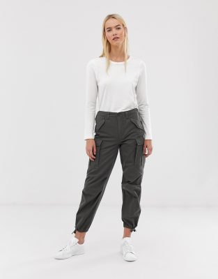 cuffed cargo trousers womens