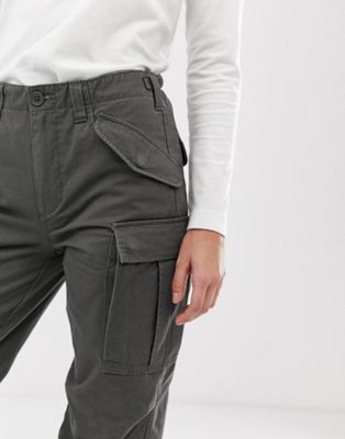 ladies khaki utility trousers