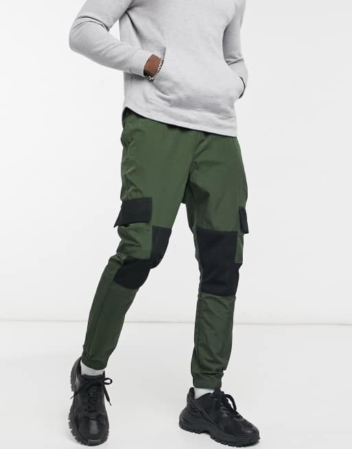 ASOS DESIGN cargo trousers in nylon with mesh panels