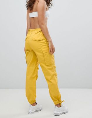 ASOS DESIGN cargo trousers in yellow | ASOS