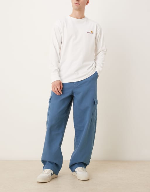 ASOS DESIGN - Cargobroek met rechte pasvorm in blauw, 2 van 5