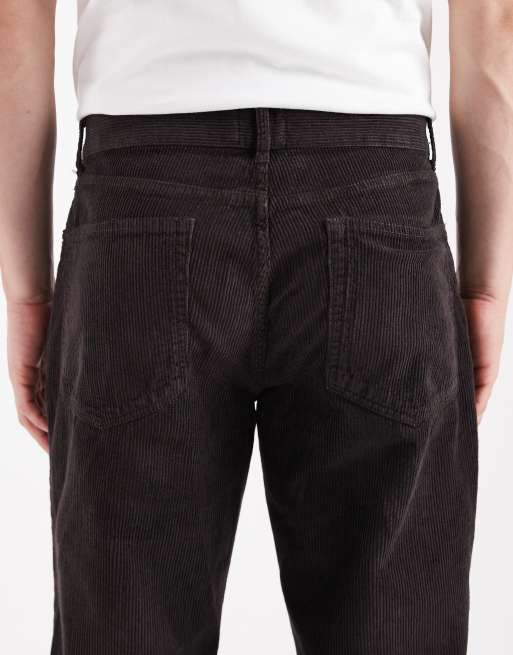 ASOS DESIGN – Cargohose aus Cord in Braun mit geradem Bein, 4 von 5