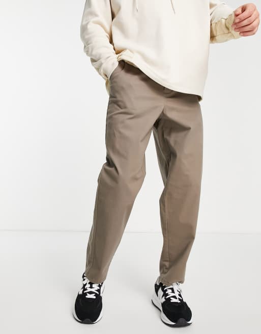 ASOS DESIGN – Cargohose in verwaschenem Braun mit Ballon-Schnitt