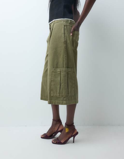 ASOS DESIGN cargojorts i khaki, 5 av 5