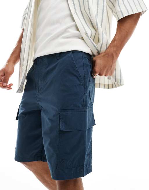 ASOS DESIGN - Cargoshort in marineblauw