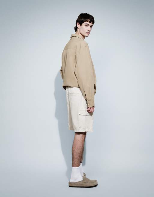 ASOS DESIGN - Cargoshort in stone, 3 van 9
