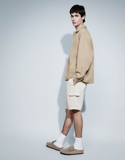ASOS DESIGN - Cargoshort in stone, 5 van 9