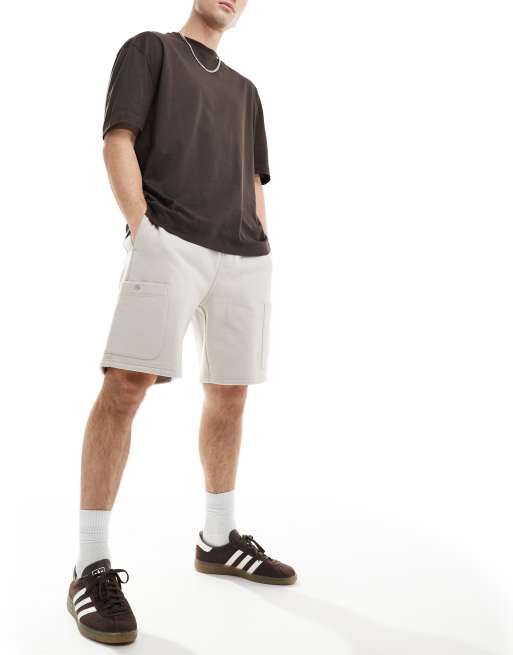 ASOS DESIGN - Cargoshort van zware stof in beige