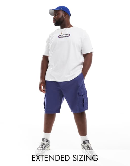 ASOS DESIGN – Cargoshorts in Blau