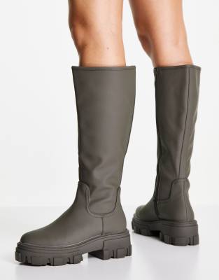 carla chunky flat boots