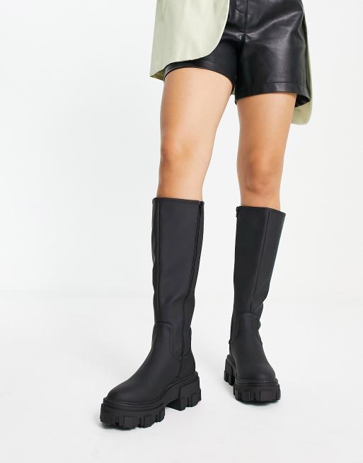 Asos flat best sale black boots