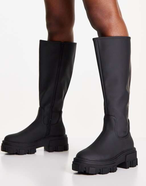 Asos flat hot sale black boots