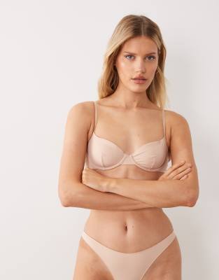ASOS DESIGN - Carla - Glättender Bügel-BH in Beige-Neutral