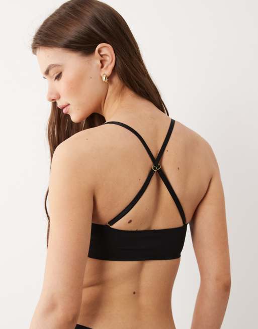 ASOS DESIGN Carla smoothing multiway strapless bra with removable pads in black, 2 of 4