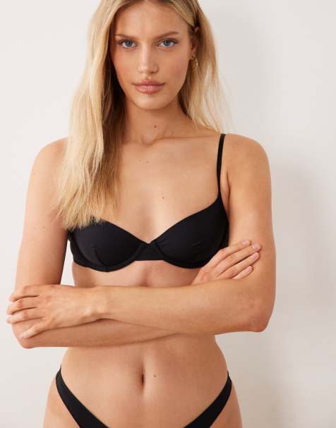 ASOS DESIGN Carla smoothing underwired bra in black - view 1