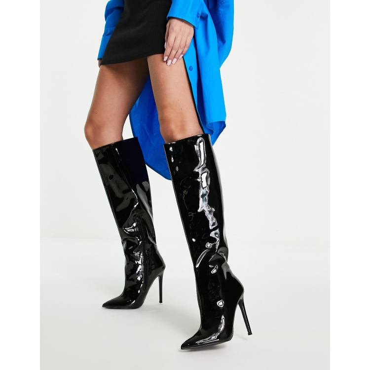 Patent shop long boots