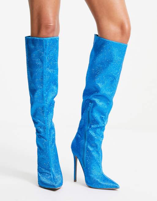 Asos blue boots outlet