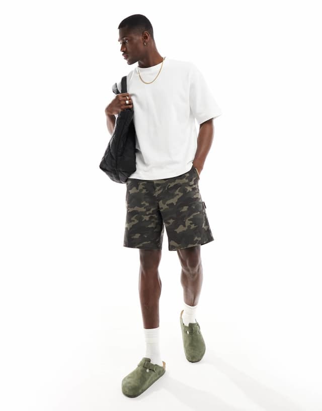 ASOS DESIGN carpenter shorts in camo print | ASOS