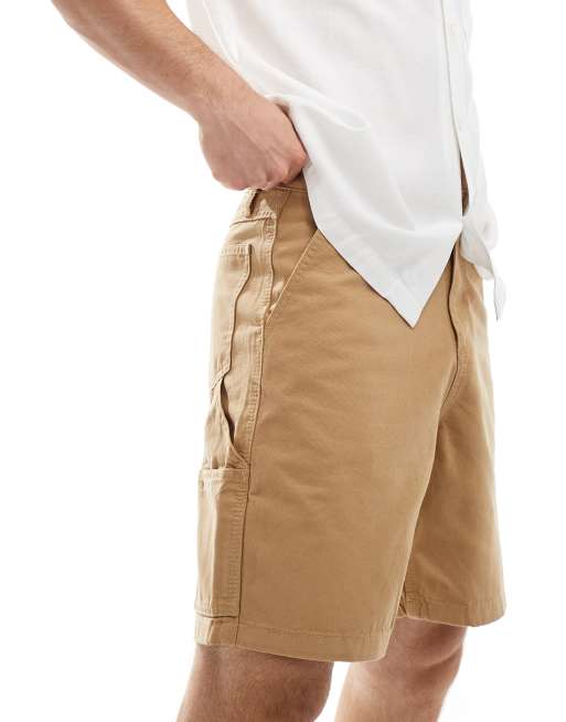 ASOS DESIGN – Carpenter-Shorts in Hellbraun