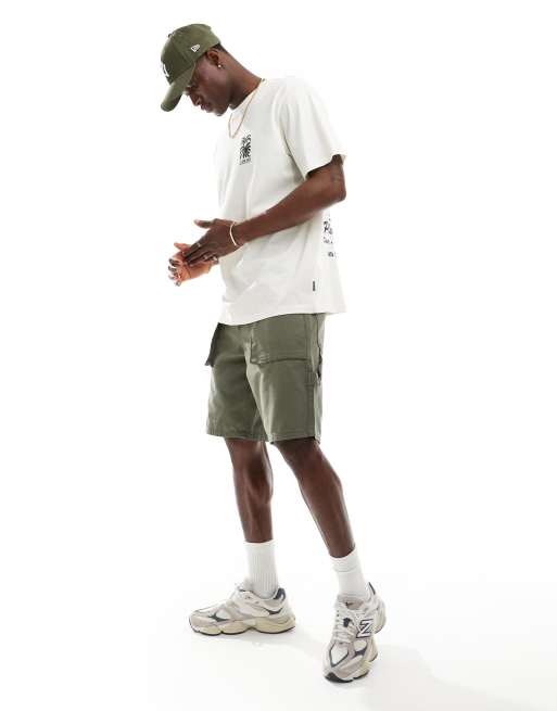 ASOS DESIGN – Carpenter-Shorts in Khaki