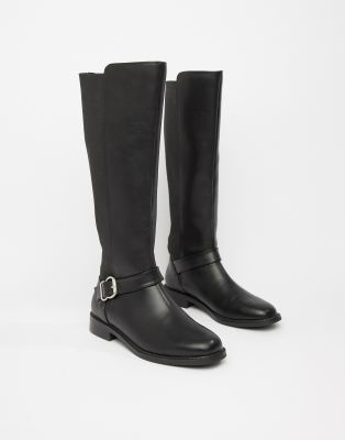 black knee high boots asos