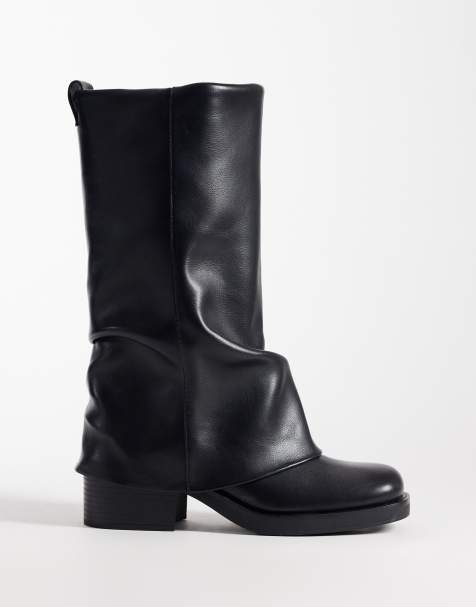 ASOS DESIGN - Carrie - Bottes souples avec rabat - Noir - view 1