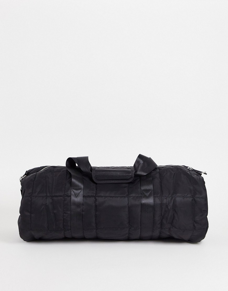 ASOS DESIGN carryall with quilting in black